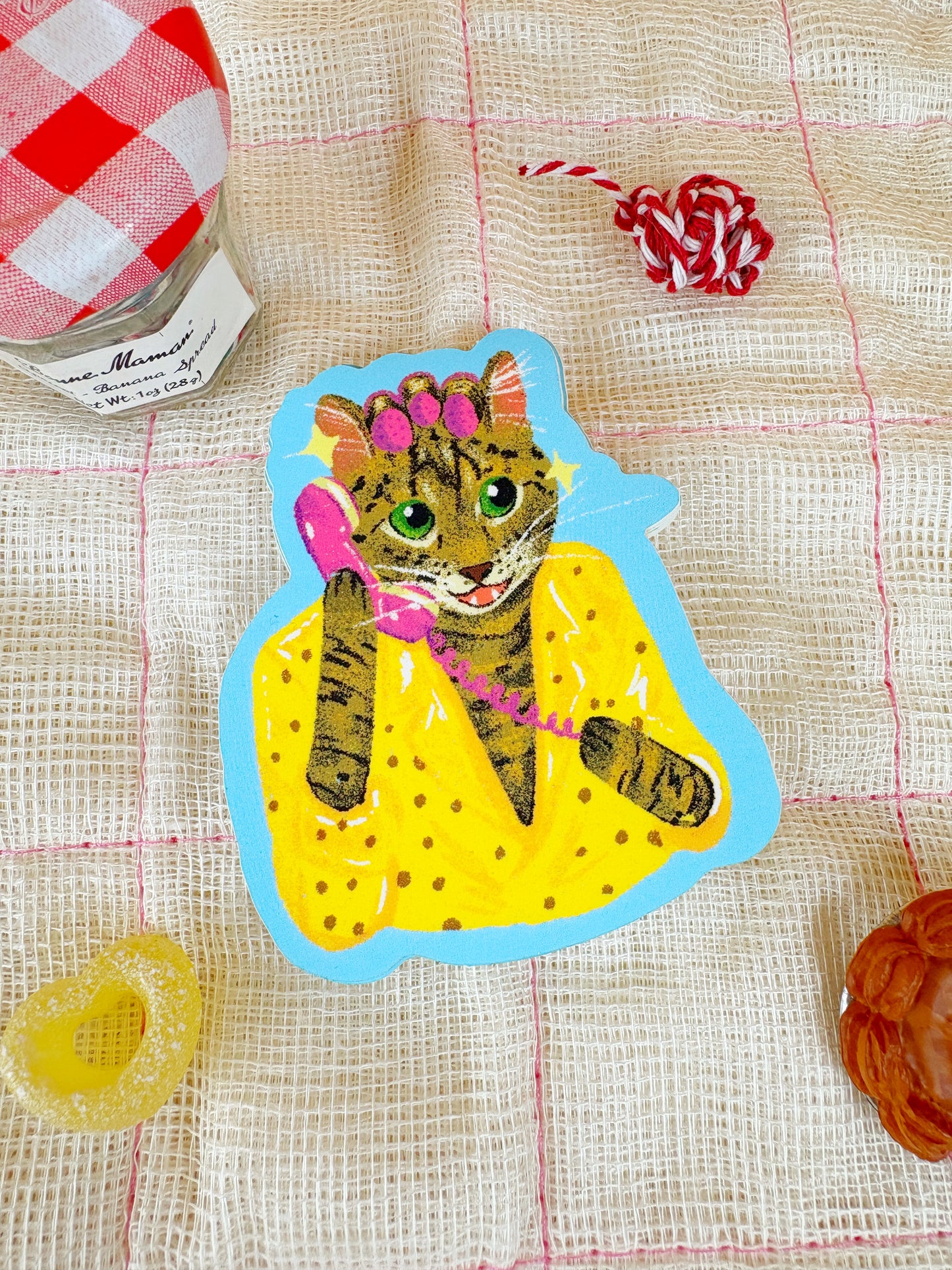 Gossip Tabby Cat Sticker