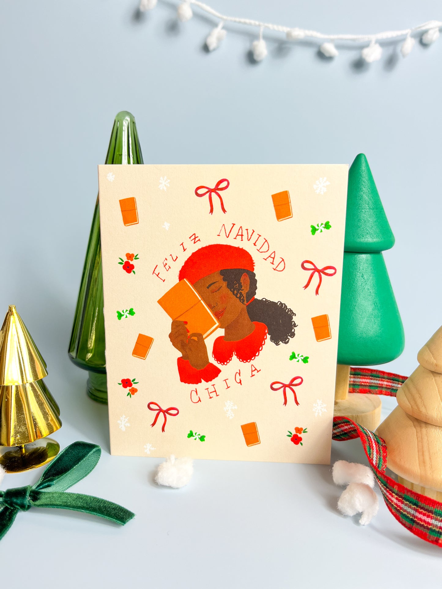 Feliz Navidad Chica Greeting Card