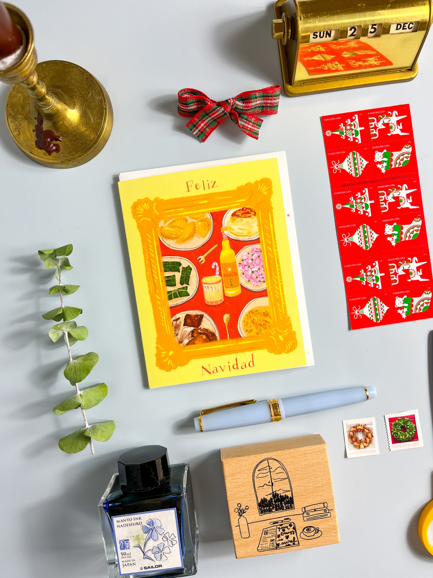 Noche Buena Feliz Navidad Greeting Card