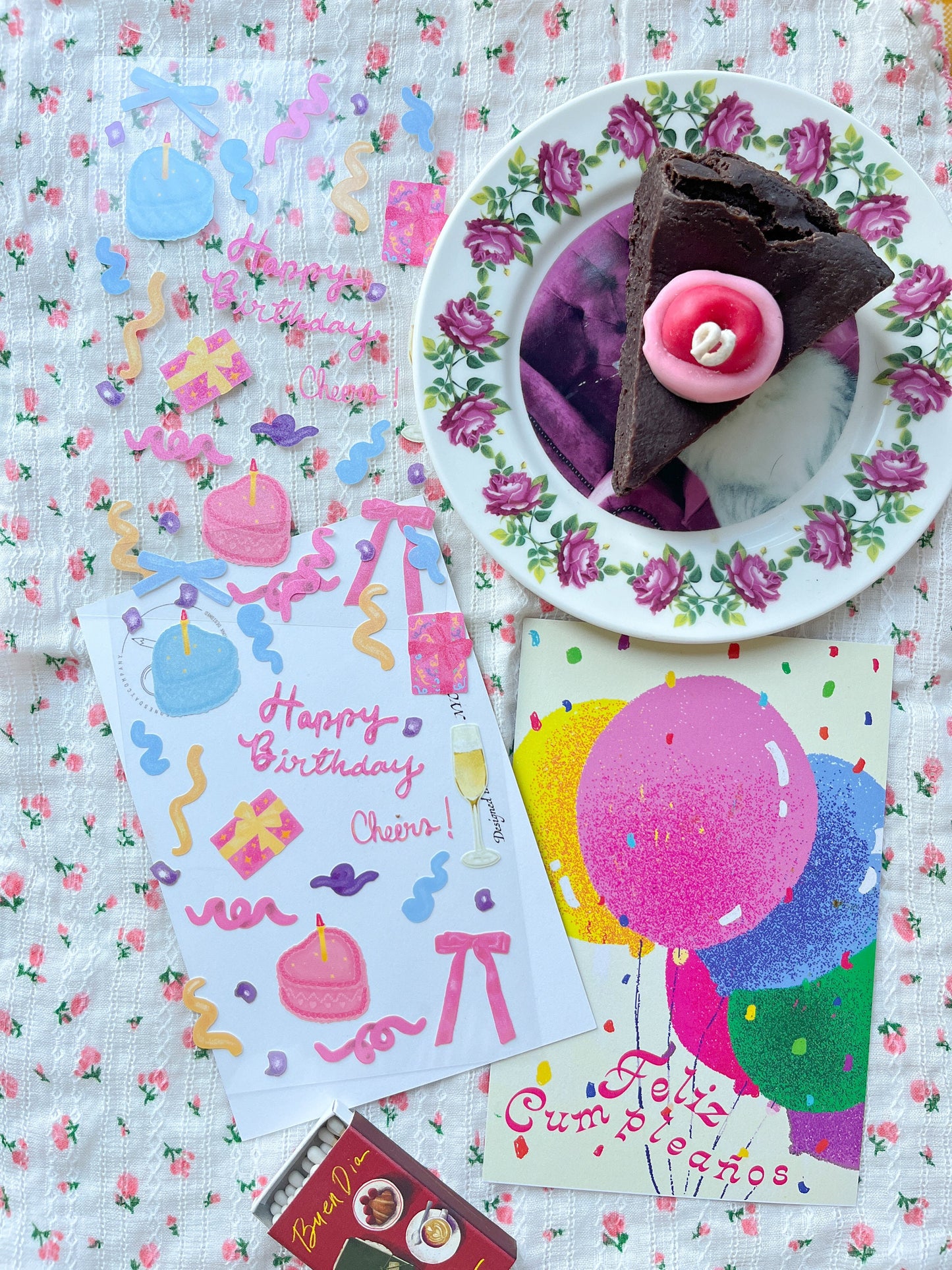 Happy Birthday Glitter Deco Sticker Set