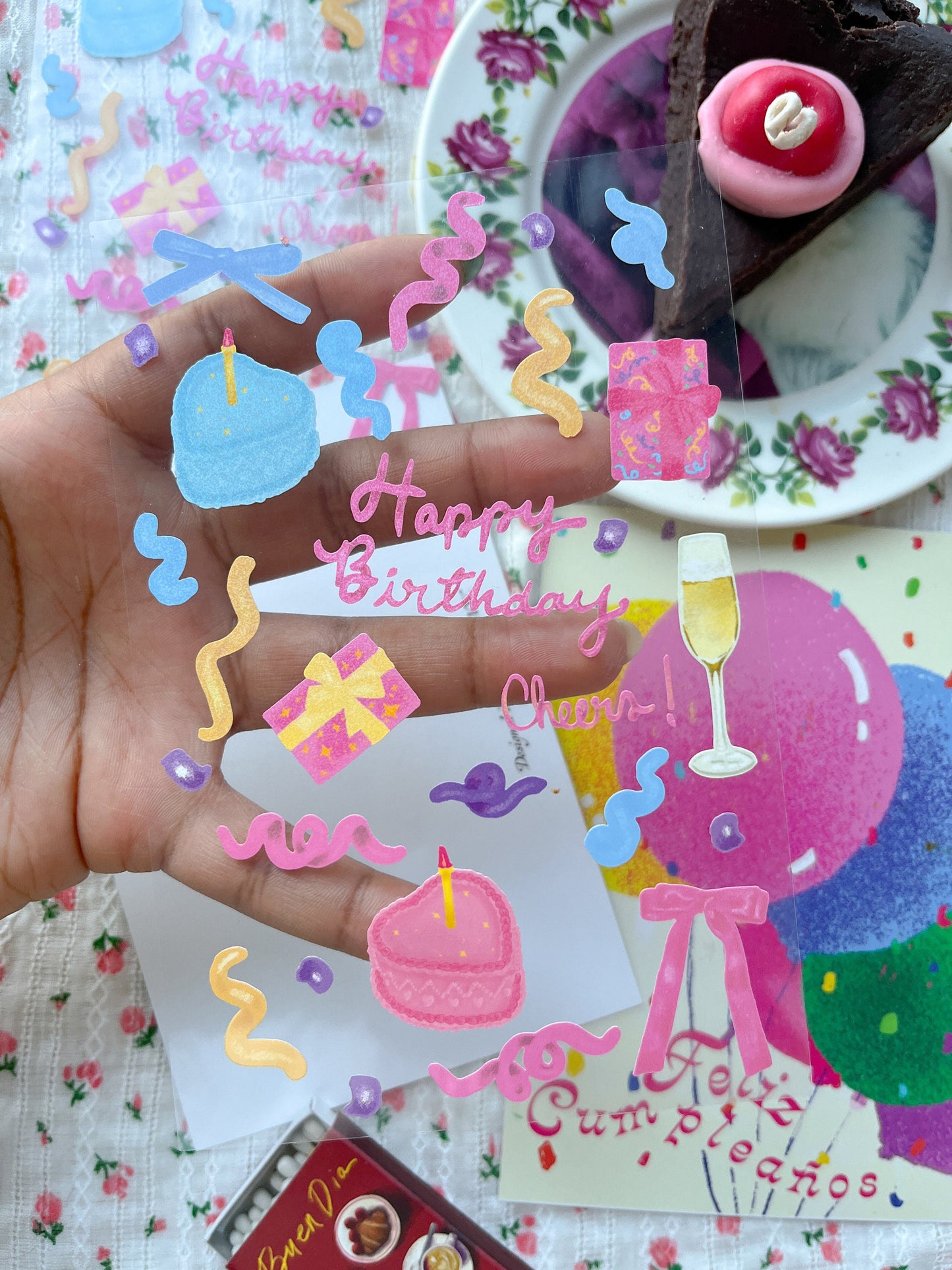Happy Birthday Glitter Deco Sticker Set
