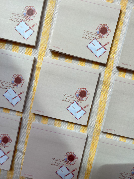 Tea & Letters Sticky Notepad