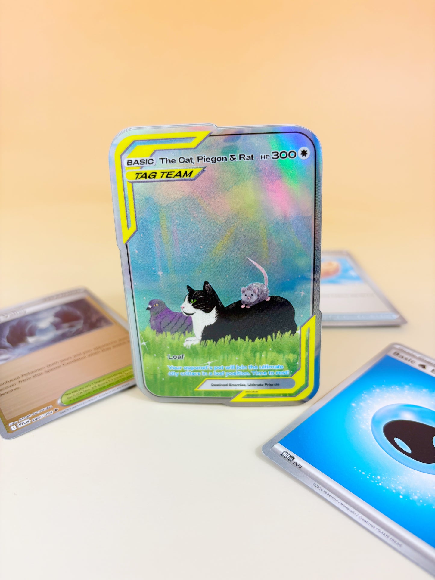 The Cat, Pigeon & Rat Pokemon Inspired Sticker