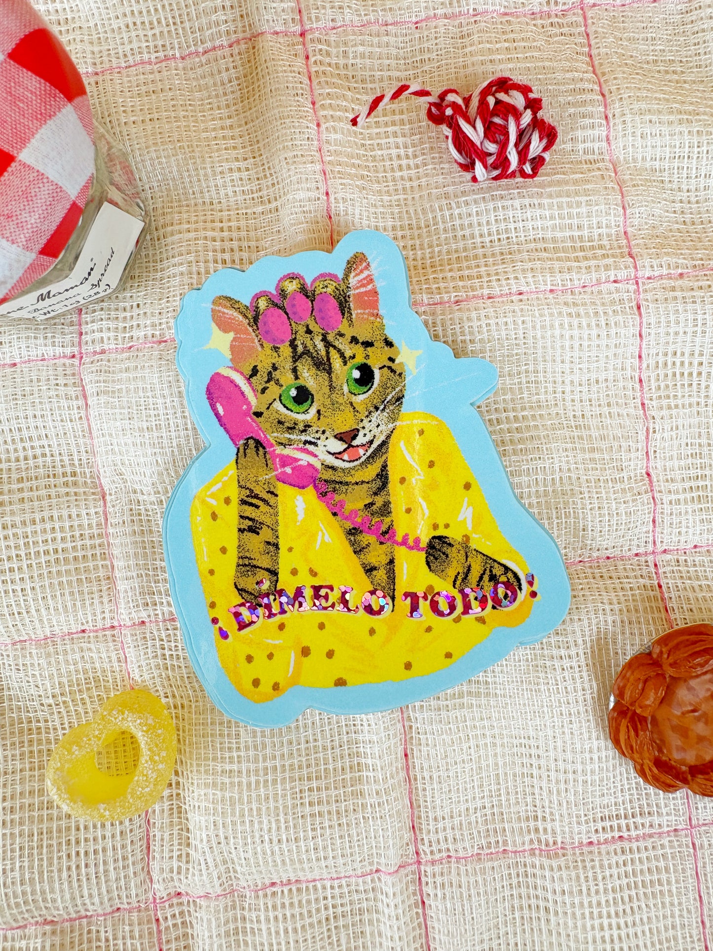 ¡Dímelo Todo! Tabby Cat Chatty Sticker