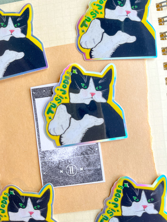Tú Si Jodes Annoyed Cat Sticker