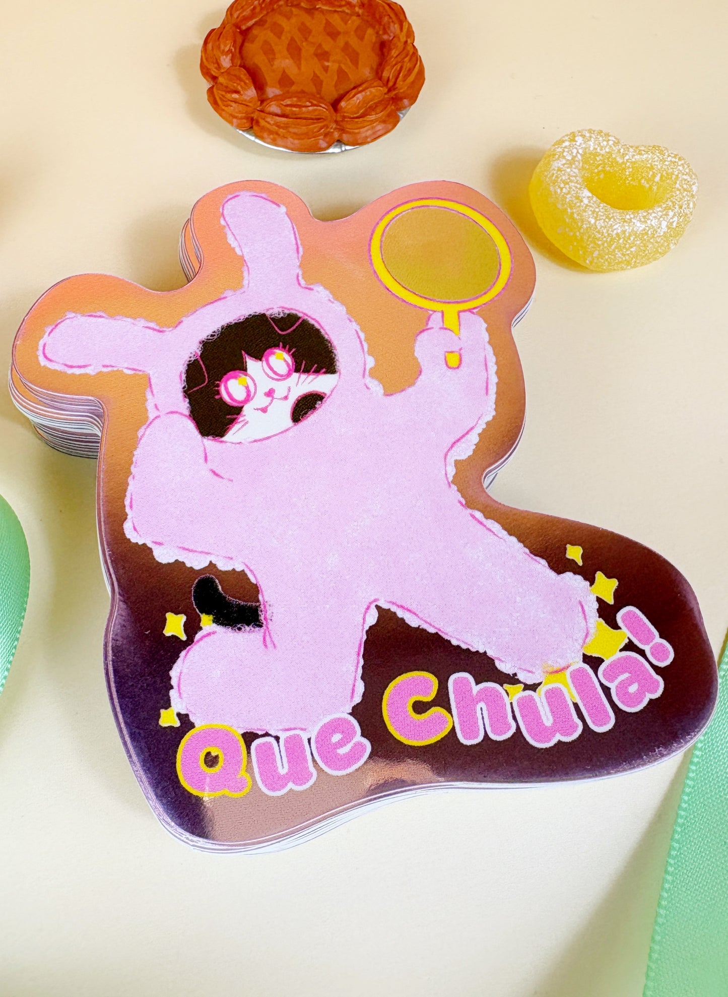 ¡Que Chula! Tuxedo Cat Bunny Sticker