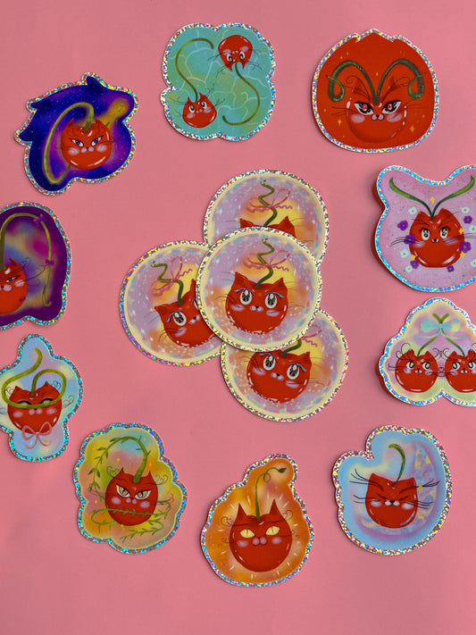 Cherry Cat Astrology Stickers