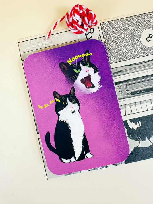 A Cat's Inner Thoughts Sticker - NOOOOO!