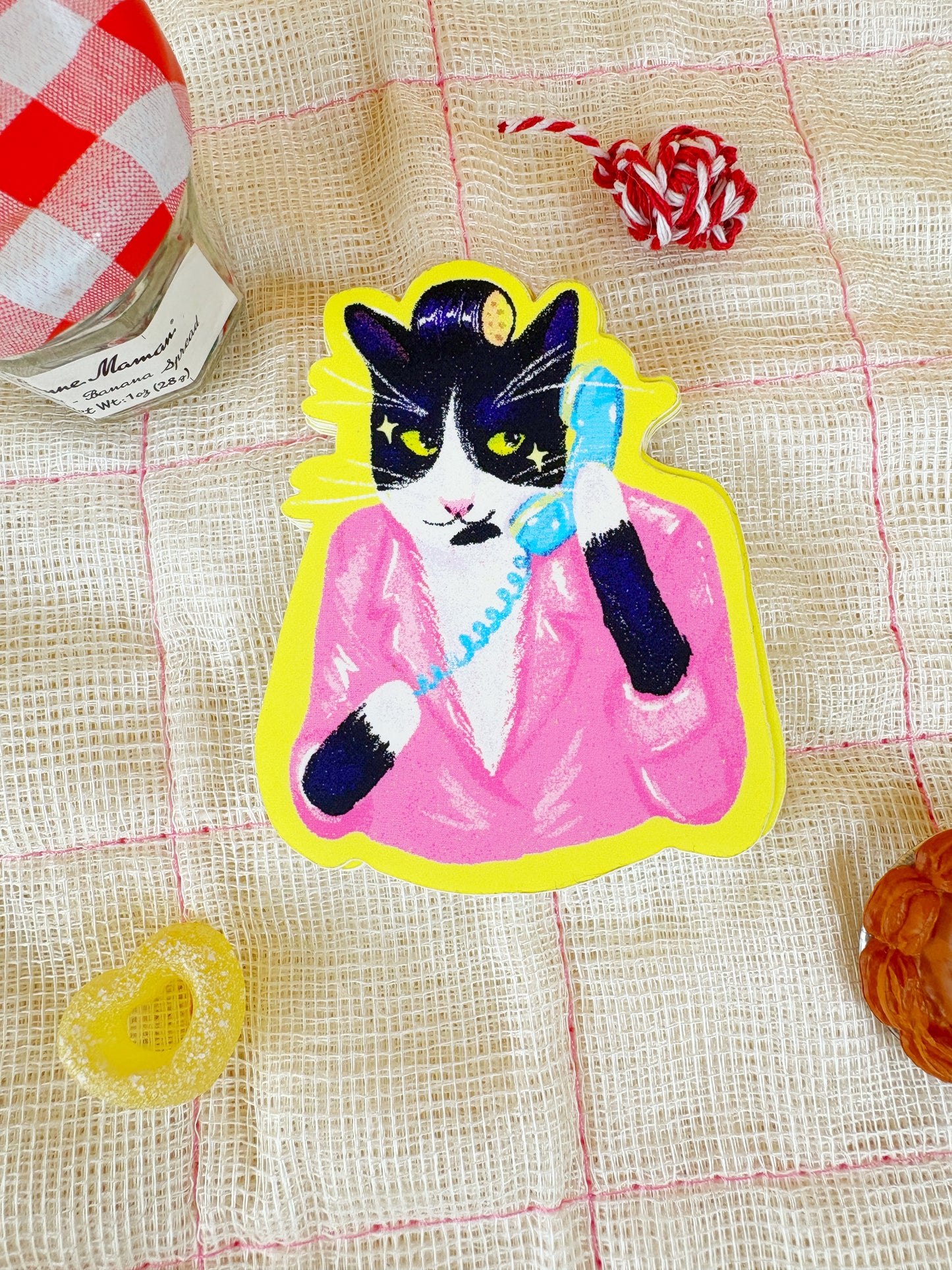 Gossip Tuxedo Cat Sticker