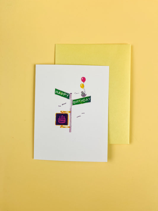 Happy Birthday Sign Greeting Card