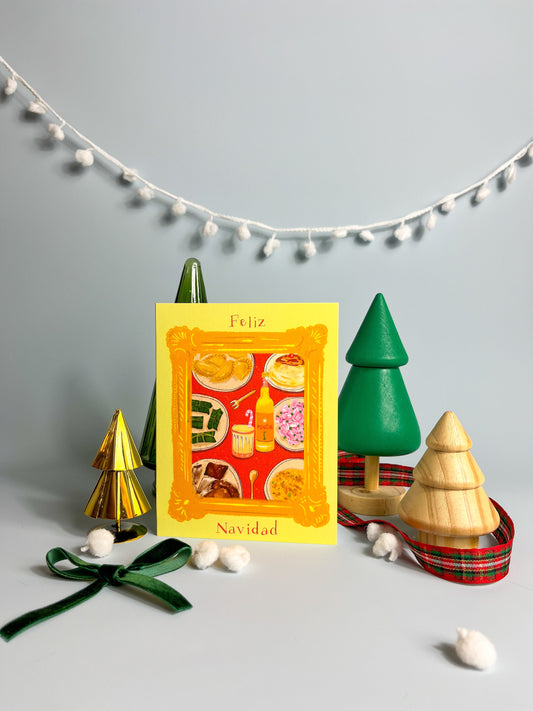 Feliz Navidad Noche Buena Card // Merry Christmas Card // Christmas Dinner Card // Latin Christmas Card // Latinx Christmas Card