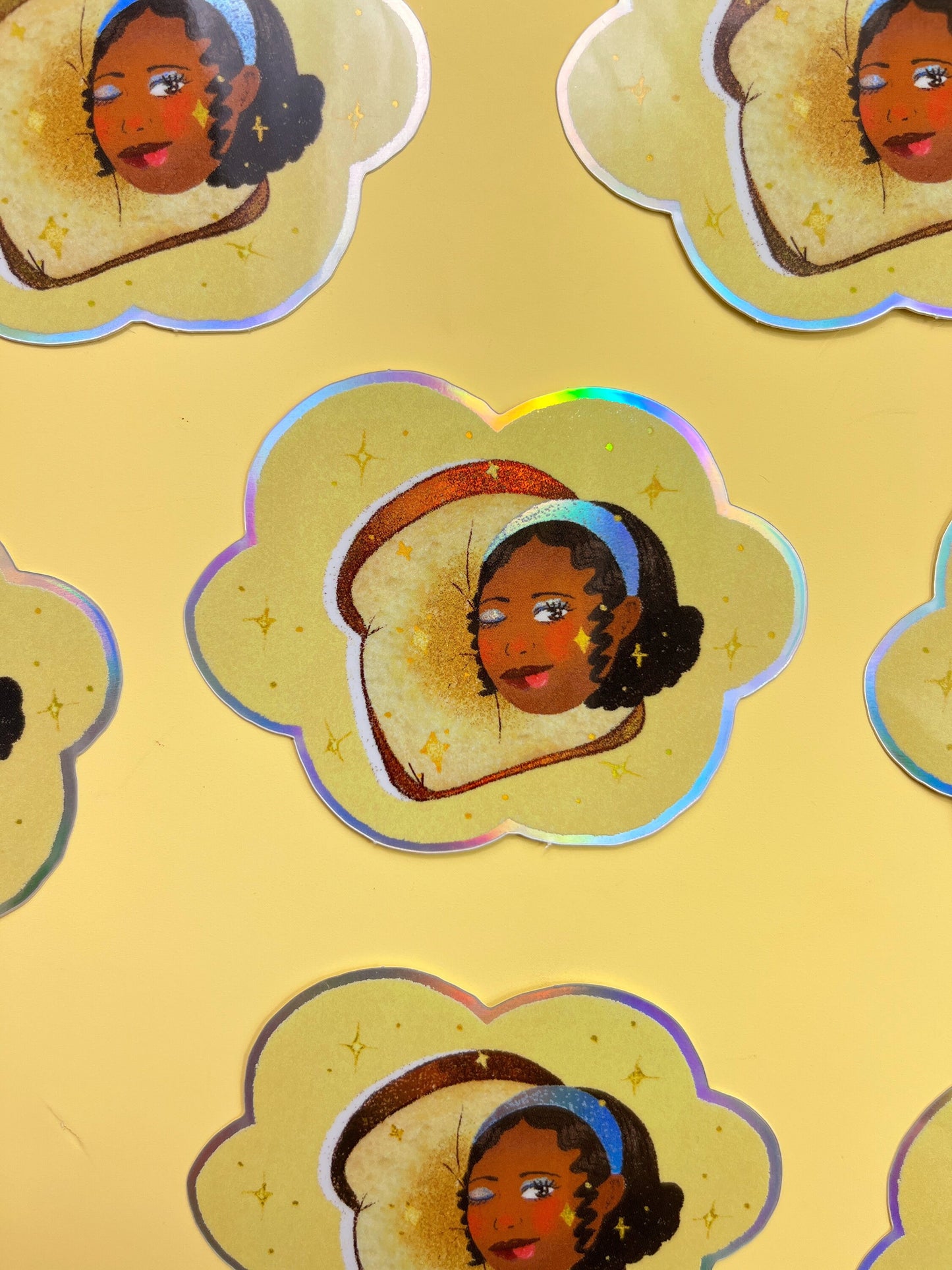 Toast Chica Holographic Sticker Flake