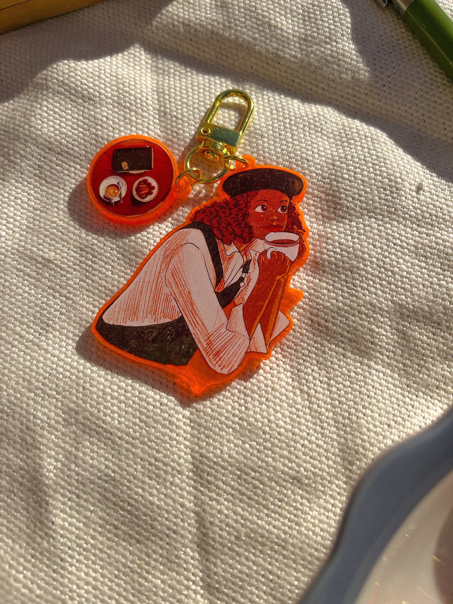 Chica Accesorios at the Cafe Charm Keychain
