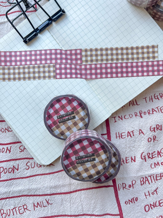 Gingham Oscuras Washi Tape