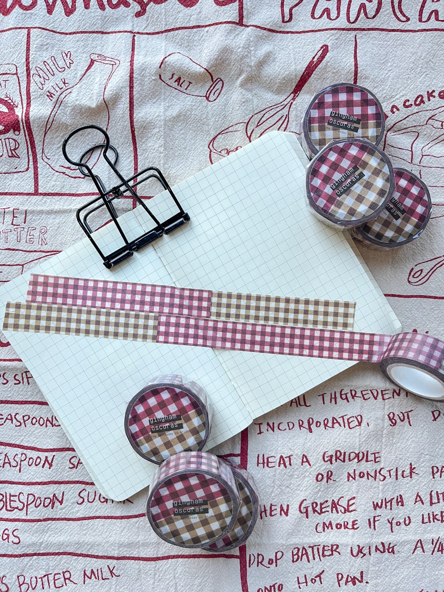 Gingham Oscuras Washi Tape