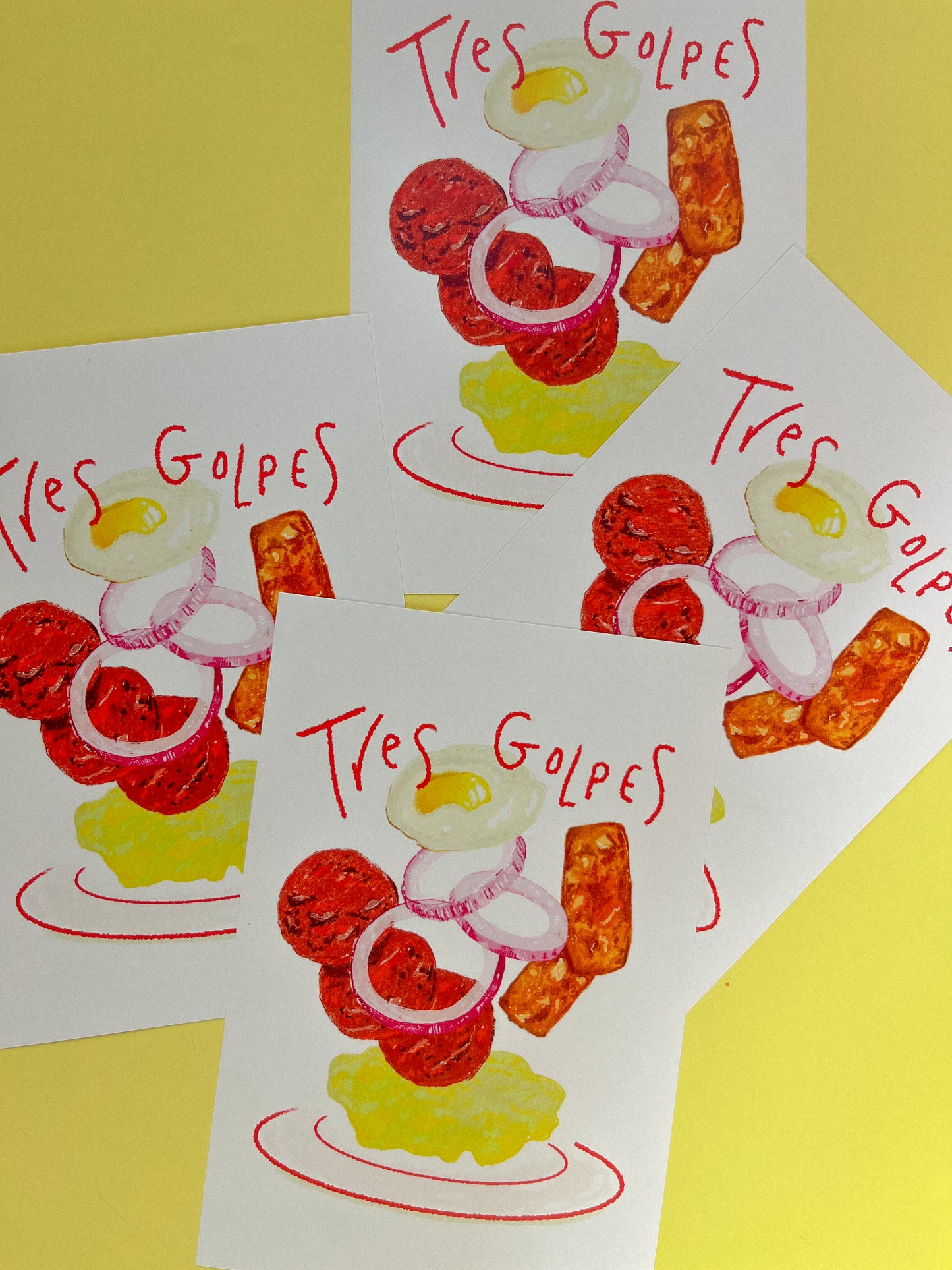 Tres Golpes! A Dominican Breakfast Postcard