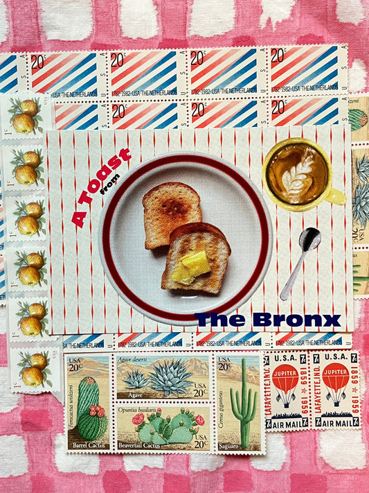 A Toast from the Bronx Postcard